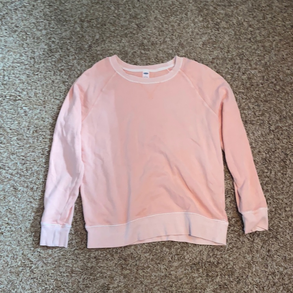 SUPER CUTE CORAL LONG SLEVE CREW NECK; old navy